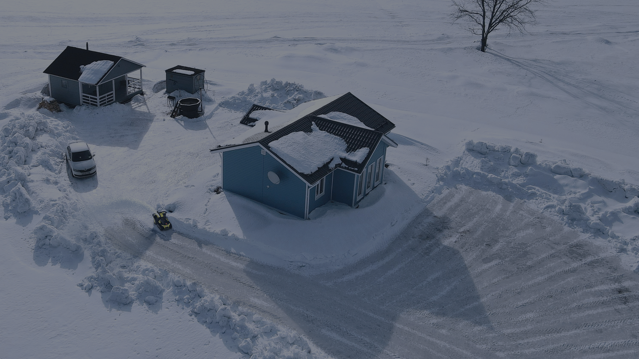 yarbo removing driveway snow