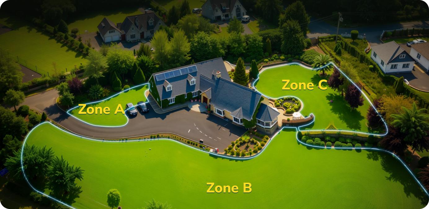 Up to 150 Mowing Zones Management